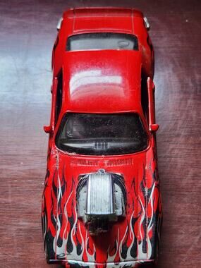 New Ray 1973 Pontiac Firebird Red Flames Diecast Muscle Car 1:64